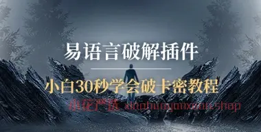 易语言破解插件_小白30秒破卡密教程[部分通用]-小花严选