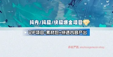 （VIP项目）抖内/抖极/快极爆金全流程项目 [25.11.11补充]-小花严选